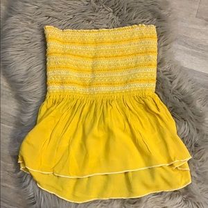 Yellow tube top